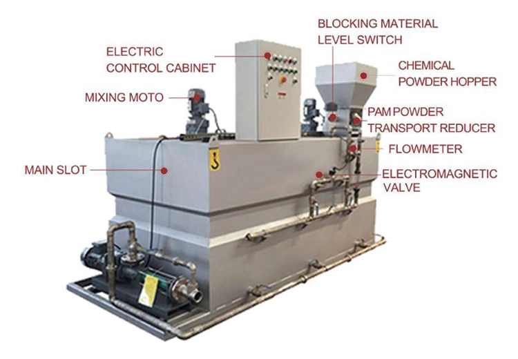 Automatic Polyelectrolyte Preparation PAM PAC Polymer Powder Dosing System