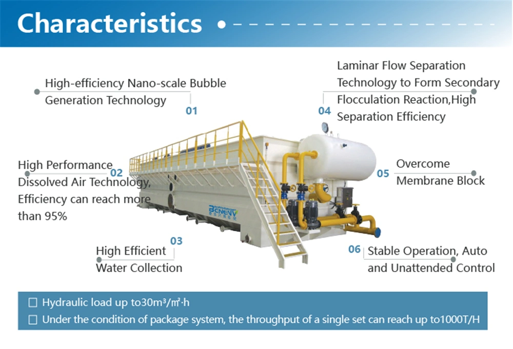 Daf Filter System Dissolved Air Flotation Equipment for Industrial Oil Wastewater Treatment