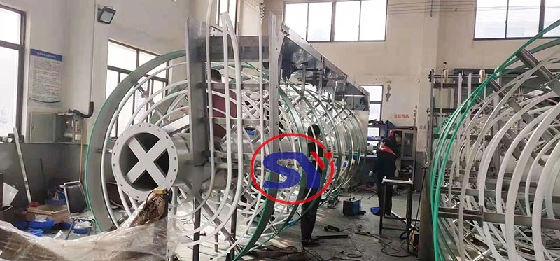 Vertical Spiral Conveyor Screw Elevator Price for Lifting Box Carton Barrel