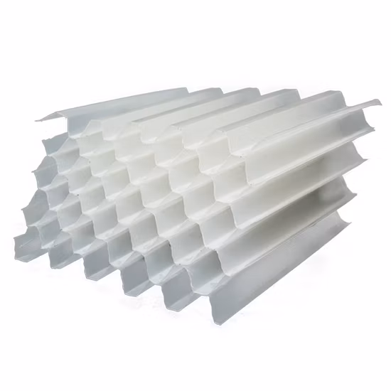 Lebensmittelqualität, 60 Winkel, geneigte PP-Lamellenfilterplatten, 1000 x 1200 mm, Wabenverpackungsmedium, Rohrabscheider